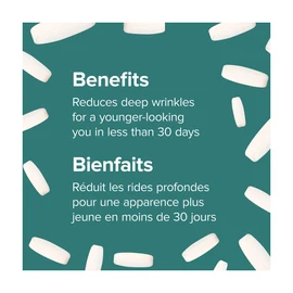Webber Naturals Collagen30 Anti-Wrinkle, 2,500mg of Bioactive Collagen Peptides Per Serving, 180 Tablets, Helps Reduce Deep Wrinkles, Fine Lines & Stimulates Skin Cells