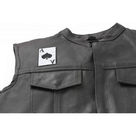 Reflective Ace of Spades Patch - 2x3 inch. Embroidered Iron on Patch