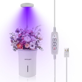 INTFLWPT Plant Flowerpot, Hydroponic Plant Growth System with LED Light for Indoor Gardening (Grey)