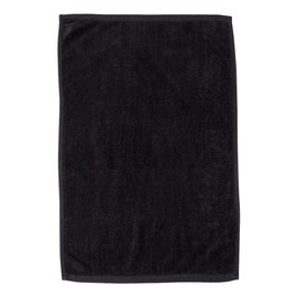 Q-Tees - Hemmed Hand Towel Towel (Size: 16" W x 25" L) *New* (Black)