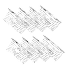 WOONEKY 8pcs Bridal Metal Hair Combs Side Combs Clips for Styling Wedding Parties Accessories