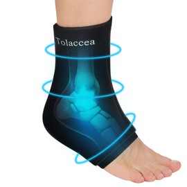 Ankle Foot Ice Pack Ankle Splint for Achilles Tendonitis Injury, Gel for Hot and Cold Therapies, Flexible Cold Pack for Plantar Fasciitis, Swelling (Pack of 1, L)