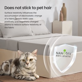 SLEEP ZONE Pleated Bed Skirts Full Size, 15 inch Tailored Drop Easy Fit Bedskirt, Anti-Static, Fade Resistant (Twin, Beige)