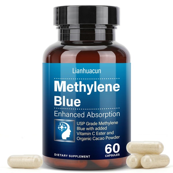 Methylene Blue Pharmaceutical Grade 60 Caps, Methylene Blue Capsules for