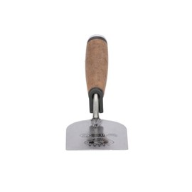 OLEJNIK J L PROFESSIONAL Plastering trowel, weldable plastering trowel, plastering trowel, small bricklaying trowel, stainless steel, natural leather handle, 100 mm