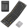 ANDLUCK Ultra-Thin Folding Wireless Keyboard,Silver Square Mouse