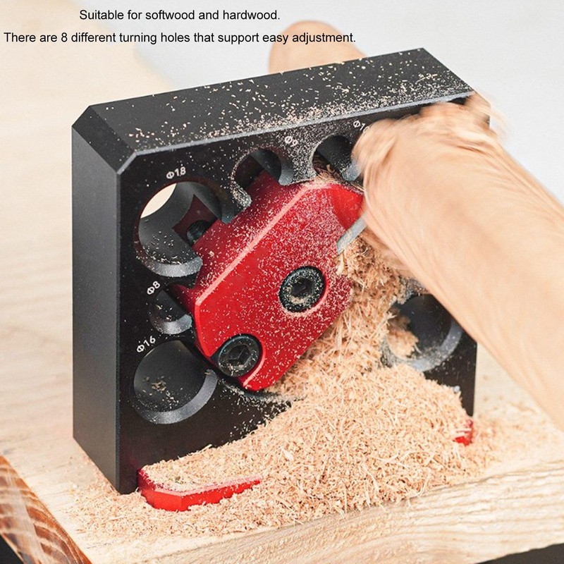 AUNMAS Wood Plug Cutter 8 Holes Adjustable Aluminum Alloy Dowel