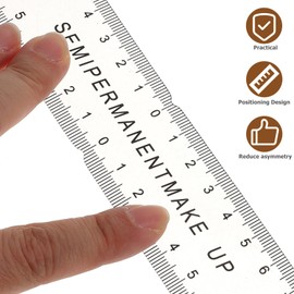 Ciieeo Eyebrow Ruler Stencils Curved Brow Embroidery Stencil Microblading Supplies Shaper Plastic Permanent Positioning Ruler