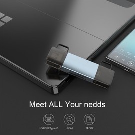 Snblzhef USB3.0 USB-C Card Reader Adapter SD4.0+TF4.0 Memory Card Reader OTG Adapter High-Speed Transmission Accessories