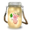 Lucky Pig Solar Light with Saying "Viel Glück ein dekoratives