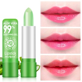 5 Packs Aloe Vera Lipstick, Magic Temperature Color Change Lipstick Lip Blam, Long Lasting Nutritious Lips Makeup Aloe Vera Lip Gloss Set