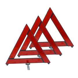 Ciieeo 3pcs Roadside Reflective Triangle Emergency Warning Signs and Lightweight Car Safety Signs for Roadside Assistance Road Construction and Vehicle Maintenance