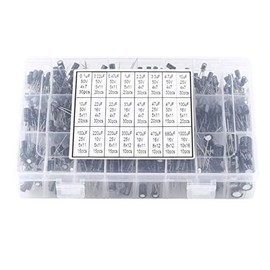 Condensadores electrolíticos de 500 piezas 16 V-50 V, condensador electrolítico de aluminio, capacitancia de 0,1 uF ~ 1000 uF, kit surtido de condensadores electrolíticos, para hacer circuitos
