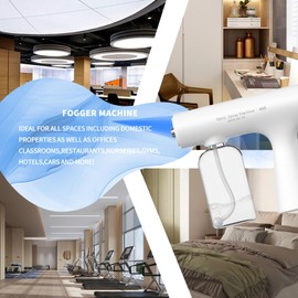 Handheld Rechargeable ULV Nano Mist Mister with Blue Light Electrostatic Technology, Portable Barbershop Humidifier for Hair Salons, Home, Office & Car Wireless Atomizer for Air Refresh(K5SPro Black)