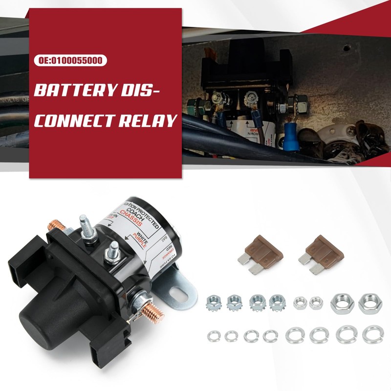 ZJTBLL 0100055000 Battery Disconnect Relay for RV - 12V Latching