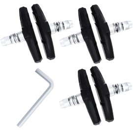 SUCFORTS Bicycle Brake Shoes, V-Type Brake Pad, All Weather, Japanese Instruction Manual Included, V-Brakes, Noise Reducing, Durable, For Mountain Bikes, Road Bikes, 2.8 inches (70 mm), Left & Right