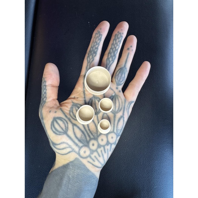 Tattoo Ink Cups Biodegradable, Multiple Sizes, Wheat Straw Material 500pcs