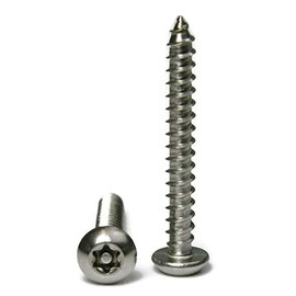 Torx w/Pin Tamper Proof Security Button Head Sheet Metal Screws 18-8 Stainless Steel T-25 - #10 x 1-1/2-25 Pieces