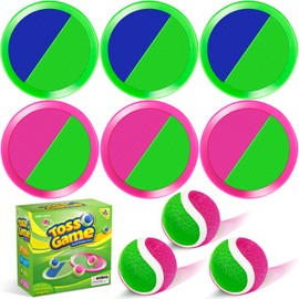 Outdoor Toys for Kids Ages 3-5, 4-8, 8-12 - Ball Catch Game for 3 4 5 6 7 8 -12 Year Old Boys Girls, Outside Toss Game Set for Beach, Pool, Yard - Toddlers Birthday Gifts Easter Basket Stuffers(6Pcs)