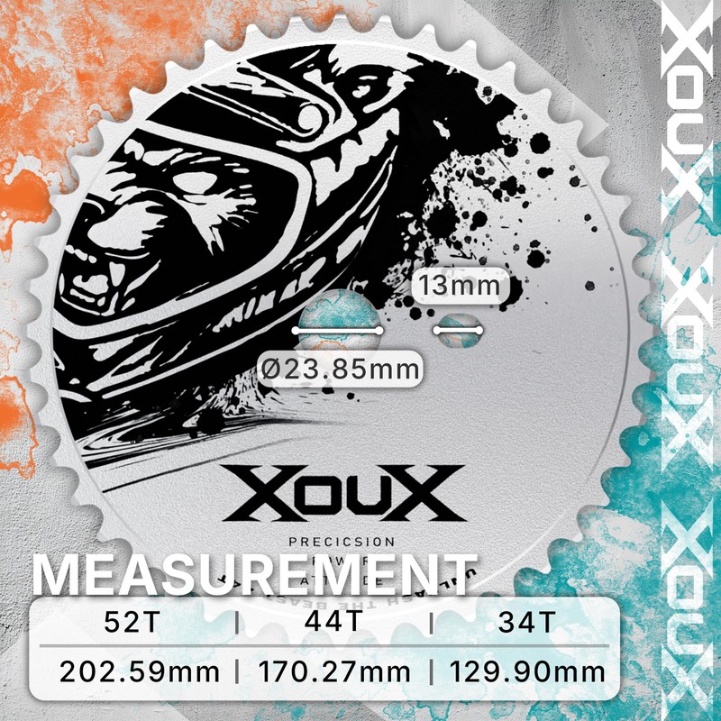 XOUX GRIZZLY 3/32" Alloy Chainring for One-Piece Crank – 44T