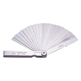 Niigata Seiki SK 600 MZ 0.006 - 0.02 inch (0.15 - 0.45 mm) Sikness Gauge (Gap Gauge), Set of 25, 3.9 inches (100 mm), Made in