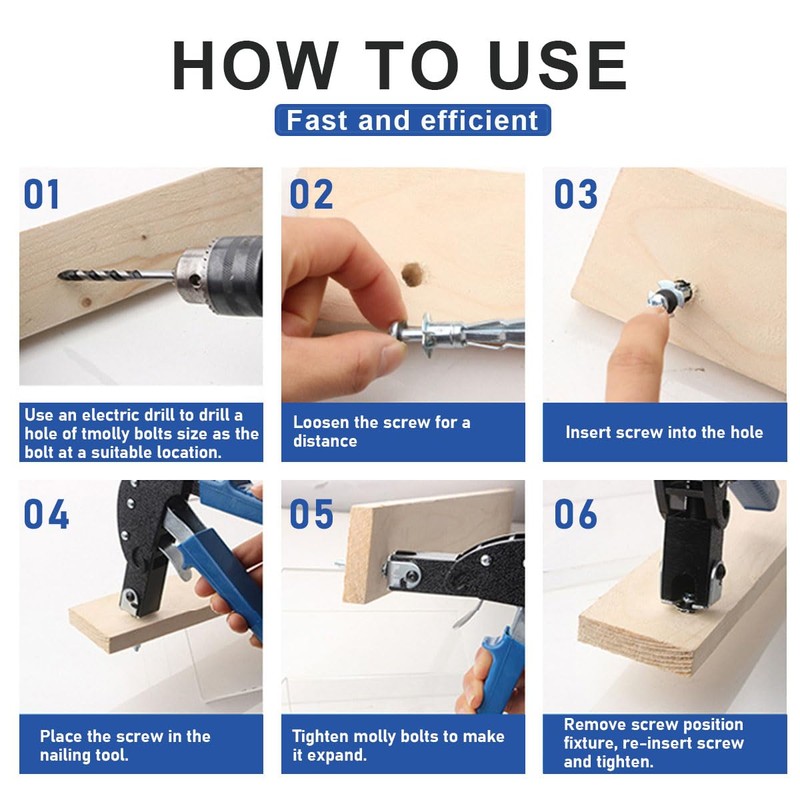 Hollow Wall Anchors Setting Tool for Hollow Wall Metal Cavity