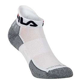 Fila Unisex 3-Pack Super Performance Drymax Low Cut with Tab Socks (Tennis White, Large)