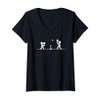 Ladies Funny Pickleball V-Neck T-Shirt, black