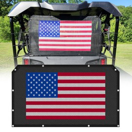 StarknightMT UTV Window Mesh Net For Rear Roll Cage Compatible with Pioneer 700 700-4 1000-3 1000-5 1000-6 Can Use With Roofs Translucent View From Inside But Sun Protection Airflow Ventilated