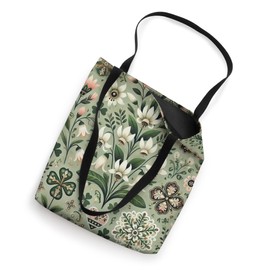 St. Patrick's Day Bog Rosemary Shamrocks Floral Folk Art Tote Bag