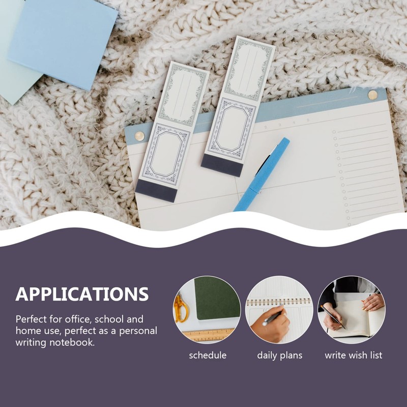 Operitacx 2pcs Notebook Writing Memo Pad Portable Note Pads Schedules
