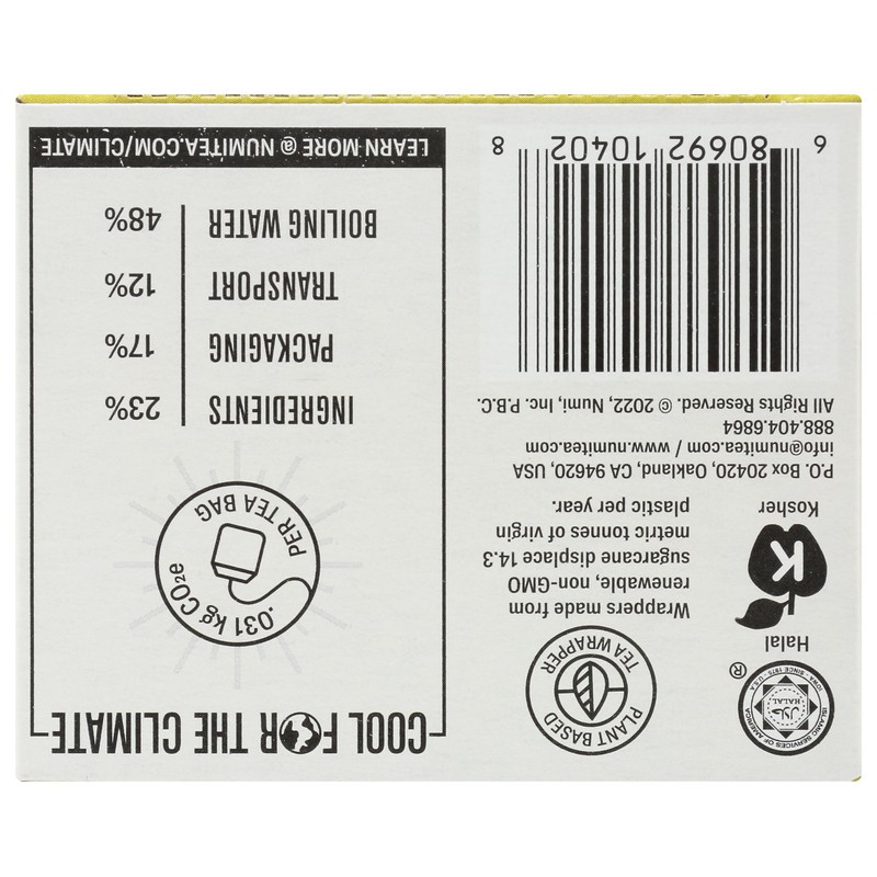 NUMI Organic Yuzu Green Tea, 16 CT