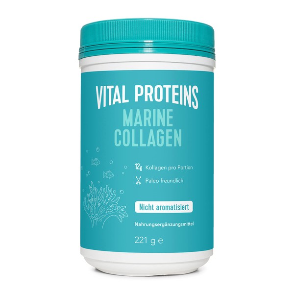 VITAL PROTEINS Marine Collagen Powder, Collagen Hydrolysate from Fish Collagen, Pescetarian-Friendly Collagen Preparation, Easy Preparation, Soluble in Hot or Cold Foods, 221 g