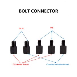 Motobiker ATV and Motorcycle Rear View Mirrors -360 Degrees Ball-Type Adjustment-with 8mm 10mm Threaded Bolt , 7/8" Handle Bar Mount Clamp for Polaris, Honda,Yamaha, Kawasaki, Suzuki, Snowmobile