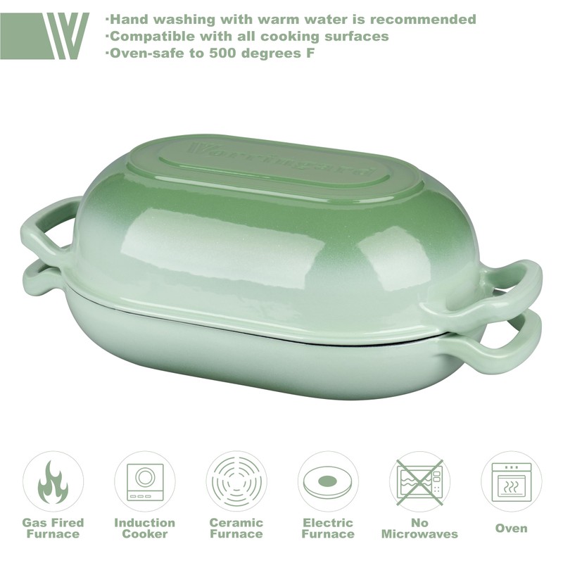 VORRINGARD Enameled Cast Iron Sourdough Bread Oven, Dutch Oven, Loaf