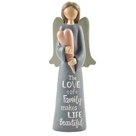 Blossom Bucket Love of Family' Angel W/Heart Home Decoration