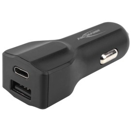 ANSMANN USB-C KFZ-Ladegerät, 20 W, ideal für USB-C & Standard USB Geräte, ultraschnelles Aufladen dank neuester Ladetechnologie, kompatibel mit allen gängigen USB Geräten"