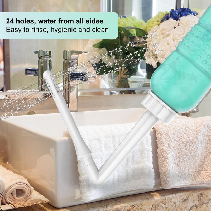 2PCS-Pack 2-in-1 Portable Bidet Vaginal Douche,450ml Travel Bidet Bottle Perineal