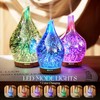 Porseme Oil Diffuser 3D Glass Aromatherapy Ultrasonic Humidifier, Air Refresh