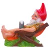 RAKSO Beer Garden Gnome, 14", Large UV Resistant Lawn Ornament