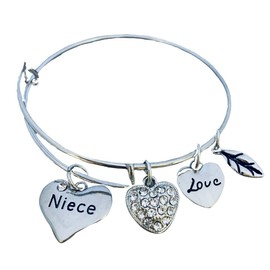 Infinity Collection Niece Bangle Bracelet- Niece Jewelry- Bracelets for Nieces, Gift for Nieces