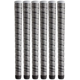 Winn Set of 6 - WINN DRI-TAC WRAP OVERSIZE GOLF GRIPS. 7DTWR-DG. DARK GRAY  DRITAC