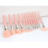 Set profesional de 12 piezas brochas para maquillaje (Coral Pink)
