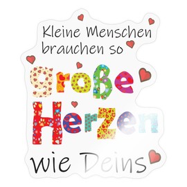 Spreadshirt Large Hearts Leaving Gift Teacher Sticker, 10 x 10 cm, Transparent Glossy