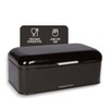Culinary Couture Extra Large Black Bread Box for Kitchen Countertop