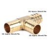 2pcs 3/4in Tee Thread Hose Brass Pipe T Fitting Barb