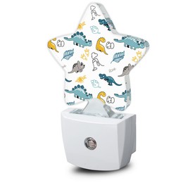 Cartoon Dino Night Lights Plug in Wall Lamp Smart Dusk to Dawn Sensor for Home Decorative,Kids Room Bedroom Bathroom Kitchen Hallway Gifts