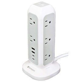 Verbatim - 32250 - Verbatim Power Strip Tower USB-C/USB-A - 2 x USB Type C, 2 x USB Type A, 11 x Type B - 1875 W - Tower
