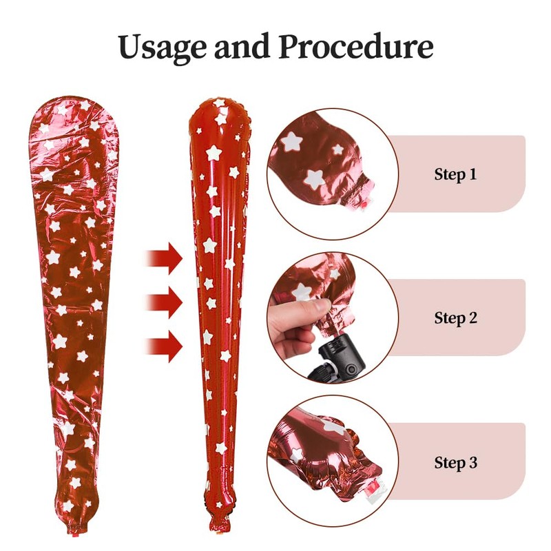 スティックバルーン 応援バルーン 風船 可愛い 星柄 ベル 応援 棒 50本セット 丈夫