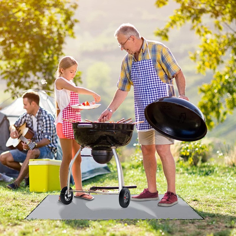 100 x 120 cm Fireproof Underlay Garden Fire Pit Grill